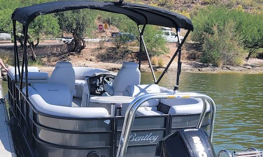 Boat at Saguaro Lake