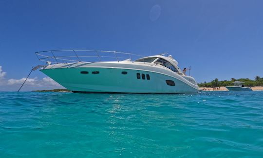 Awesome and Spacious Sea Ray 55’ 2009 Motor Yacht Rental in Fajardo, Puerto Rico