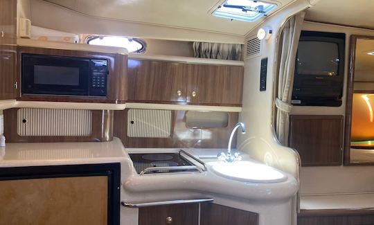 Location de yacht à moteur Brown Sea Ray Sundancer de 34 pieds à Cabo San Lucas