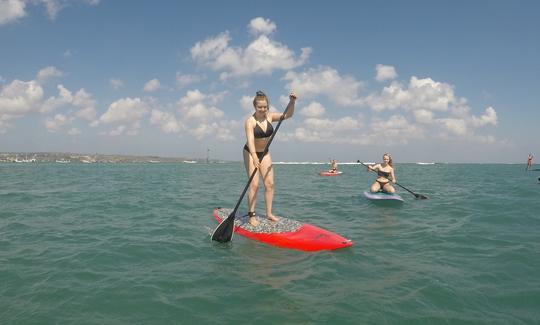 Lección de stand up paddle en Bali