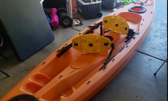 This Tandem Kayak comes with 3 storage spots for your items as well as 2 brand new Carbon Fiber Ores to make sure when your in the hot sun, you wont g