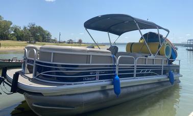 Ponton de fête et de pêche SunTracker de 24 pieds sur le lac Joe Pool, au Texas