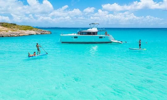 St. Martin Private Boat Tour with Lagoon 450 Cruising Catamaran