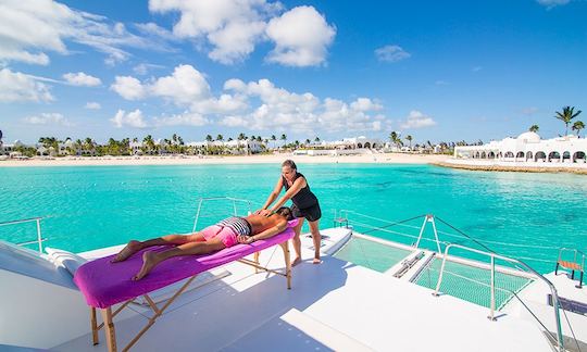 Full day Anguilla Tour with Lagoon 450 Cruising Catamaran!