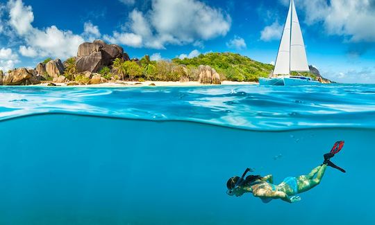 St. Barth Boat tour with Lagoon 450 Cruising Catamaran!