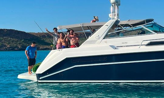 Yate a motor Searay 50 a la playa de Balandra e Isla Espíritu Santo