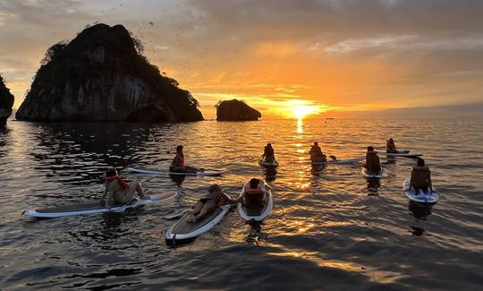 Séance au coucher du soleil et bioluminescence à Mismaloya, Jalisco