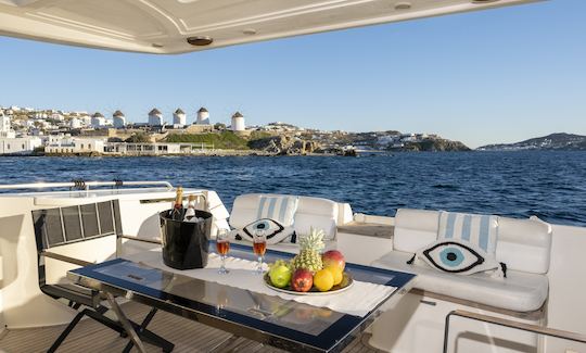 Ferretti 46 Charter in Mykonos and Cyclades!