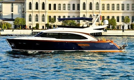 66ft Power Mega Yacht Charter for 25 people in Istanbul, Turkey! B15