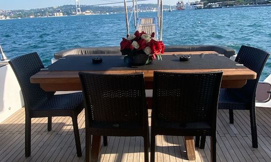 60ft Motor Yacht Charter for 12 people in Istanbul B19