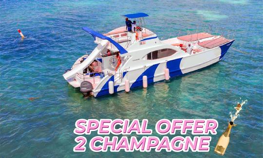 🎊🛥🔥 Barco privado de luxo VIP de dia inteiro em Punta Cana alugado pelo proprietário 🛥️