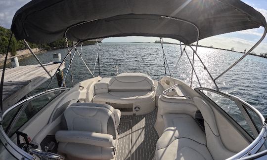 Indulge in a Luxurious Private Getaway to Rose Island on a 30ft Monterey Boat!