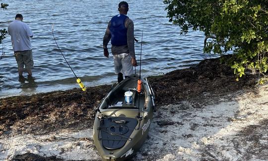 Enjoy kayaking comes with refreshments for 5$ more and bait