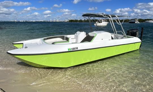 28ft Power Cat Boat for amazing fishing trips in Miami Beach