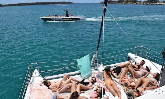 Boat Hire on Sailing Catamaran with pro skipper (max 30 guests) on Gold Coast