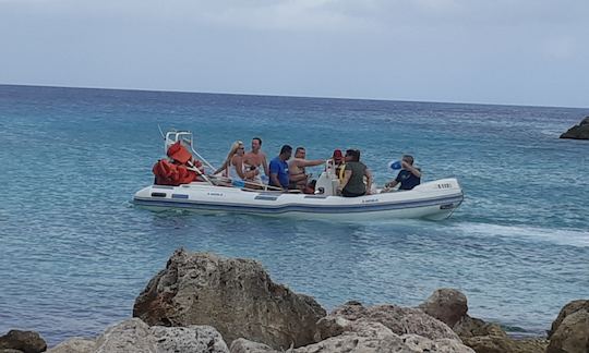 20 feet Caribe power rib boat in Jan Thiel, Curaçao