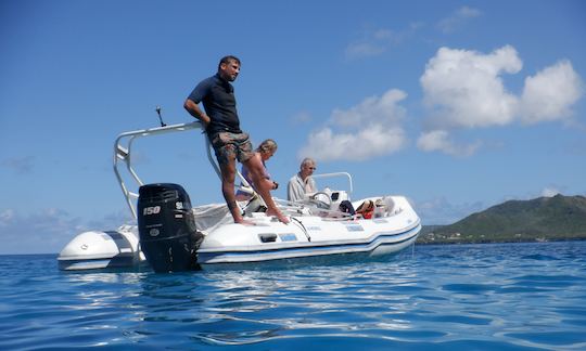 20 feet Caribe power rib boat in Jan Thiel, Curaçao