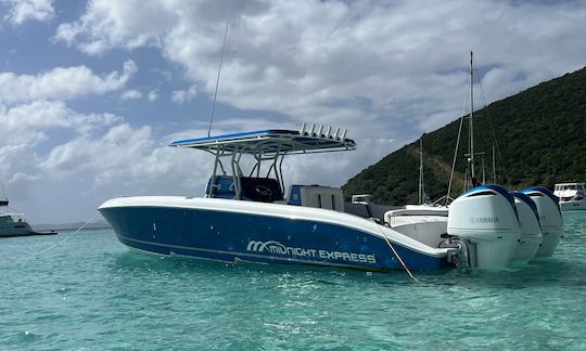 37ft Midnight Express Center Console Boat for 12 people in St. Thomas