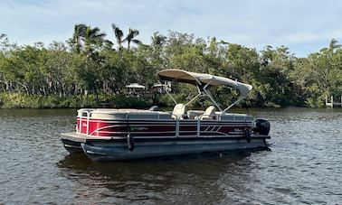 Enjoy Your Day on the Suntracker Party Barge 24DLX with a 150HP Outboard!