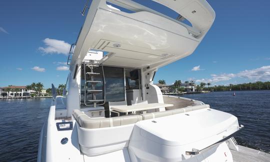 Stern view of Yacht - Seating Area and BBQ