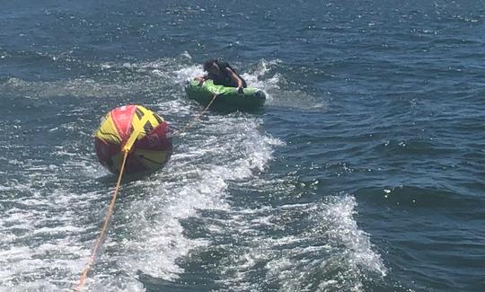 two person tub with booster ball.