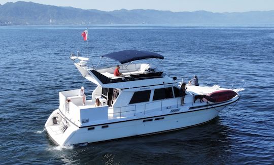 ❤️ 🏖️ Yate espacioso de 50 pies con Flybridge mejor valorado en Puerto Vallarta