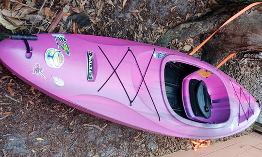 PINK & PURPLE sit in Kayak with paddle, adult life jacket indluded!