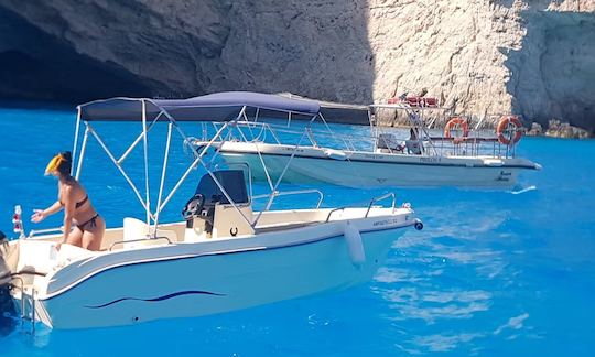 Boat Rental with Bimini Top in Zakinthos