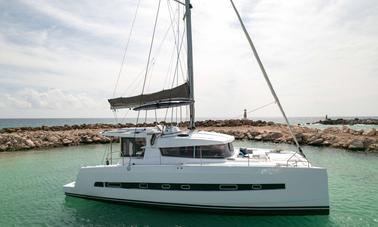 Catamarã Bali de 40 pés em Puerto Aventuras, refeição de luxo em Tulum incluída