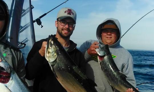 Charte de pêche pour 6 personnes à Kenosha, Wisconsin avec le capitaine Chris