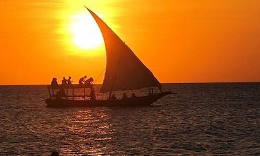 Cruzeiro Sun Seat Dhow em Zanzibar, na Tanzânia