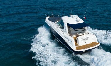 Alquiler de yates Sea Ray Sundancer de 40 pies con todo incluido en la Riviera Maya.