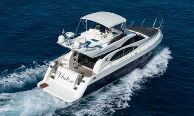 Alquiler de yates Azimut de 50 pies con todo incluido en la Riviera Maya.