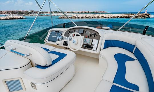 50' Azimut All-Inclusive Yacht Charter in Riviera Maya.