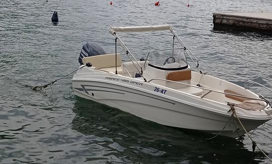 Explore the Bay of Kotor! Rent this Prince 495 8Open Powerboat for 5 person