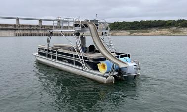 30’ Double Decker Pontoon with Slide - Lake Travis