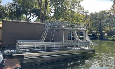 Lake Austin - Double Decker Pontoon Boat with two water slides