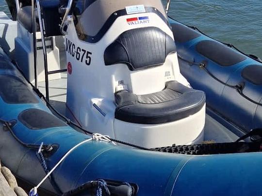 Valiant DR-620 Motorboat in Tallinn Bay, Estonia