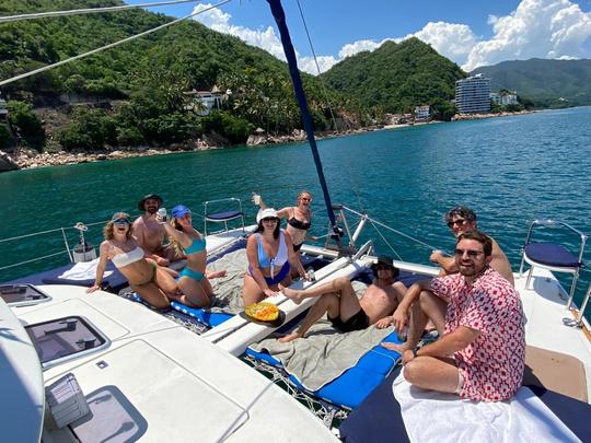 See the wonders of Puerto Vallarta aboard 38' Sailing Catamaran Charter