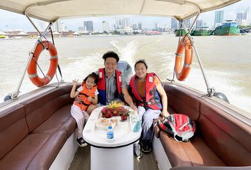 L'île de Thieng Lieng en bateau rapide