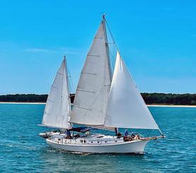 Captained sail on a beautiful and comfortable 50' wooden ketch