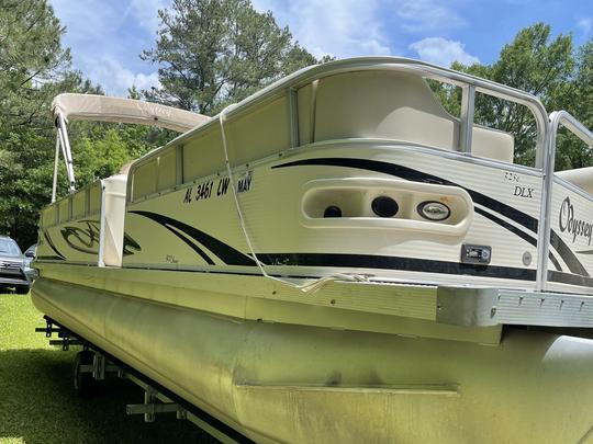 Alquiler de pontones Odyssey de 25 pies en Lake Martin