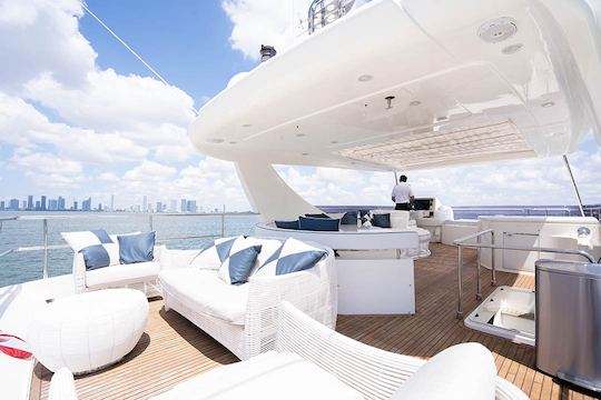 This 78 Ferretti Power Mega Yacht is a head turner with lots of water toys