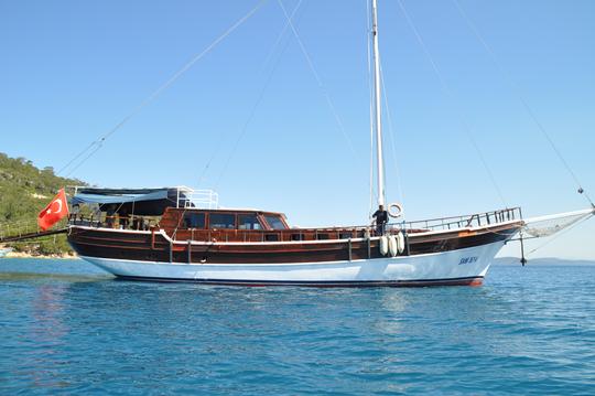 Croisière quotidienne en goélette pour familles et groupes (25 invités) à Bodrum 