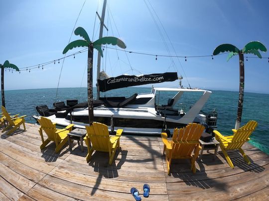 Fretamento de catamarã privado de 35 pés em Belize