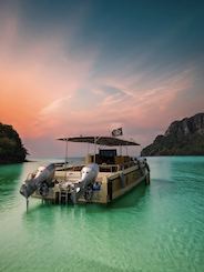 Unique Hybrid Catamaran-Speedboat available for Sunset Private Tours in Krabi