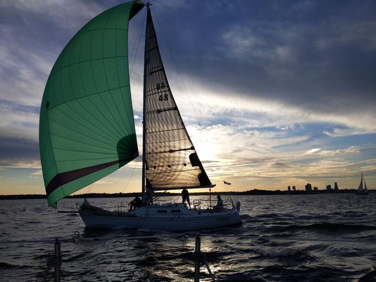 Sunset C&C Sailboat cruise outside of NYC: the beauty of Long Island!