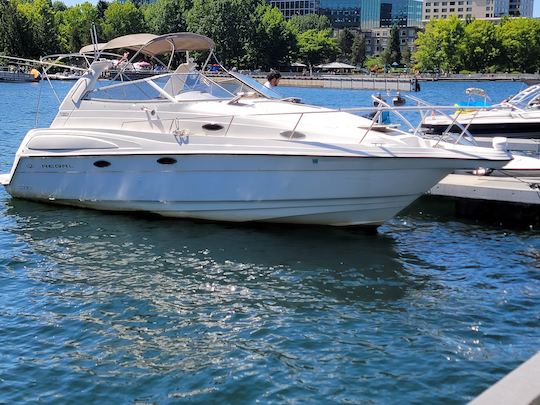 Barco Regal Cruiser de 30'. Cabina completa, amplia terraza de baño en Lake WA y Lake Union 