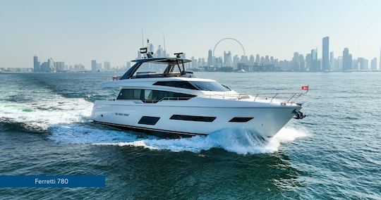 Yacht charter in Dubai Marina · Ferretti — 780 (2019)