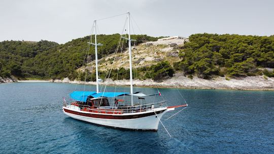 Croisière privée quotidienne en bateau vers l'île de Brač avec déjeuner et boissons inclus